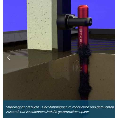 tabmagnet im Einsatz zur magnetischen Späneabscheidung
